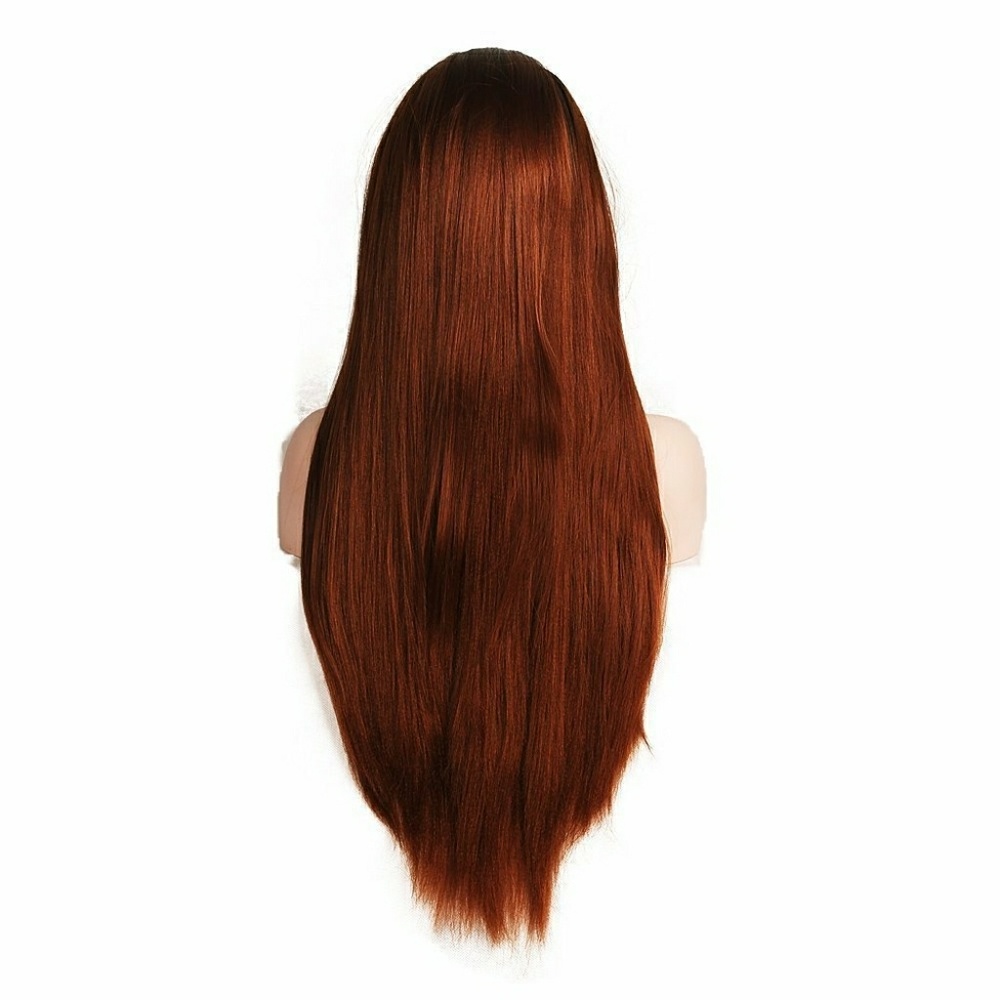 Ombre Red Brown Lace Front Wig - Picture 4 of 4